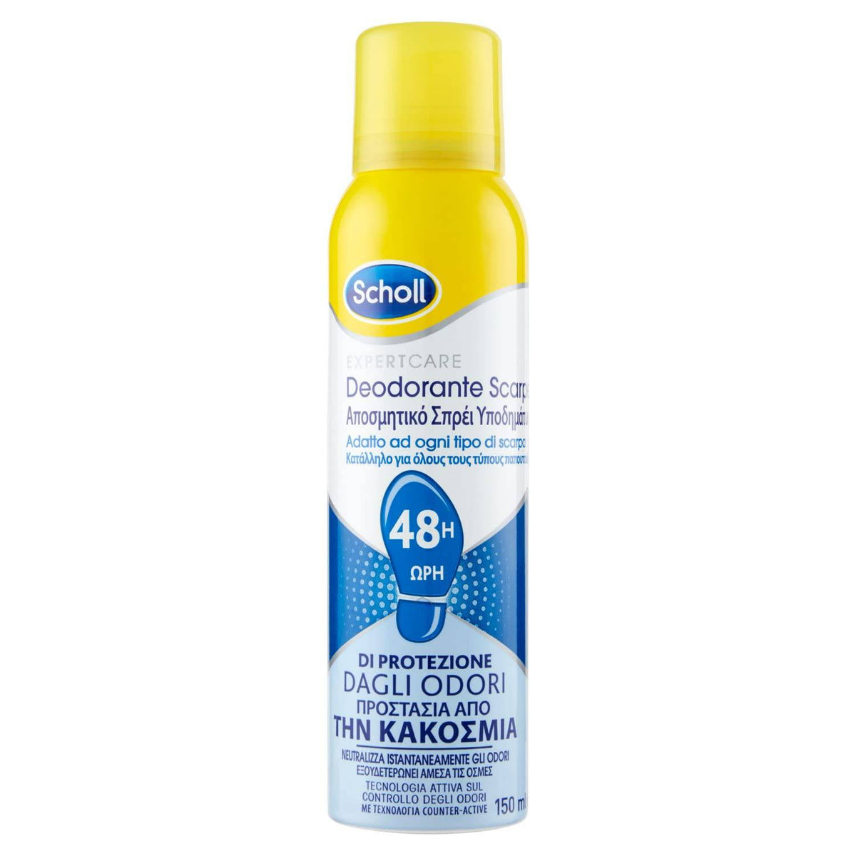 Scholl Deodorante Spray per Scarpe, 48h di Protezione Dagli Odori