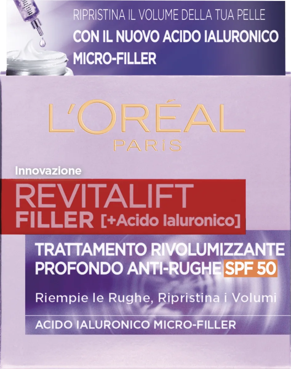 L'Oréal Revitalift Filler Crema Viso Giorno Trattamento Rivolumizzante Profondo Anti Rughe SPF50 - Jasmine Parfums- [ean]