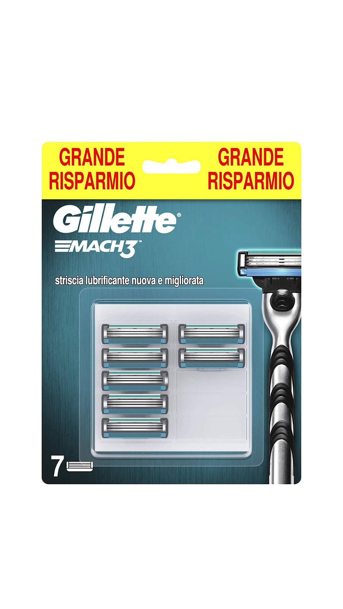 Gillette Mach 3 Lamette da Barba per Rasoio 7 Ricambi - Jasmine Parfums- [ean]