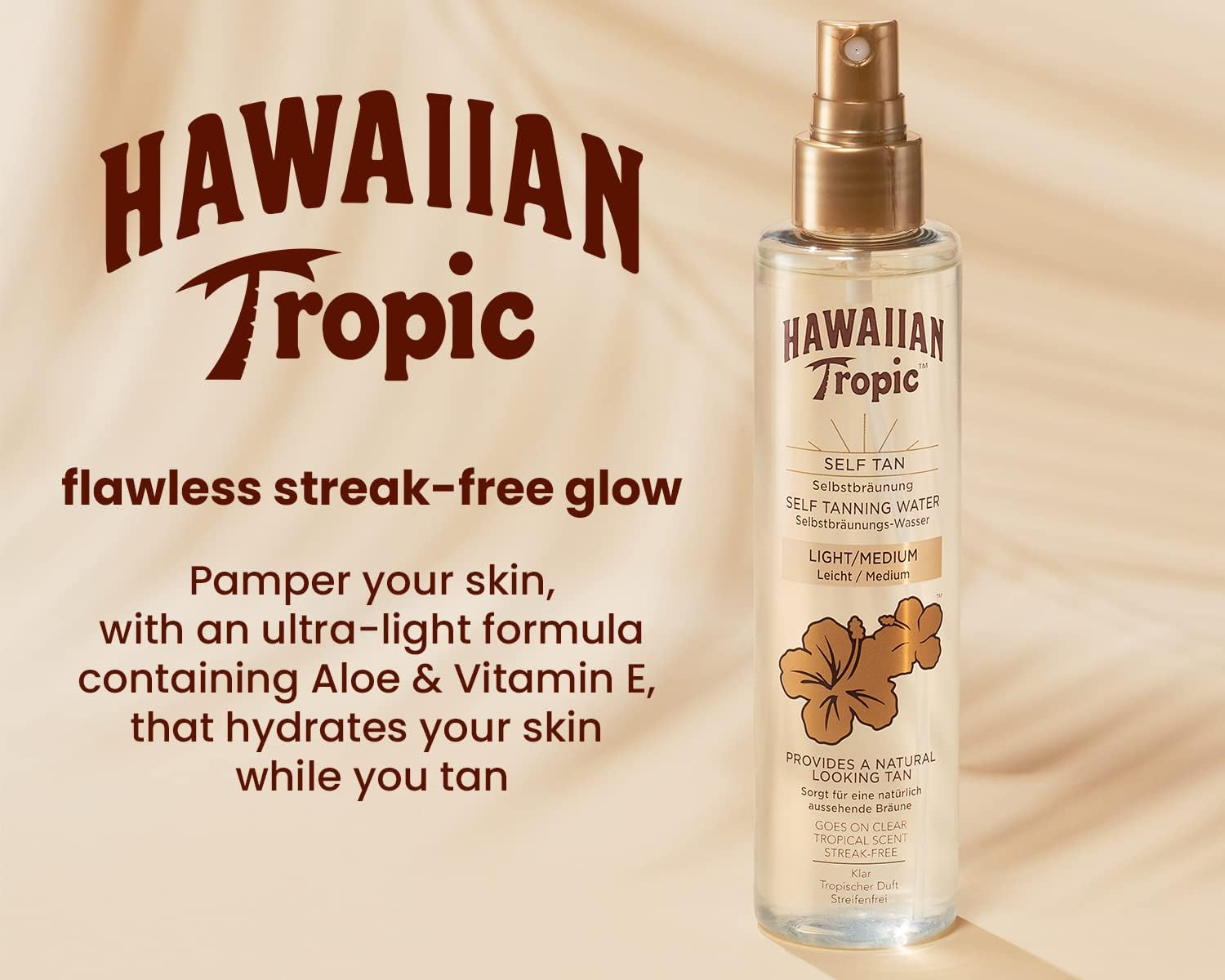 Hawaiian Tropic Self Tanning Water Light/Medium - Acqua Autoabbronzante - Jasmine Parfums- [ean]