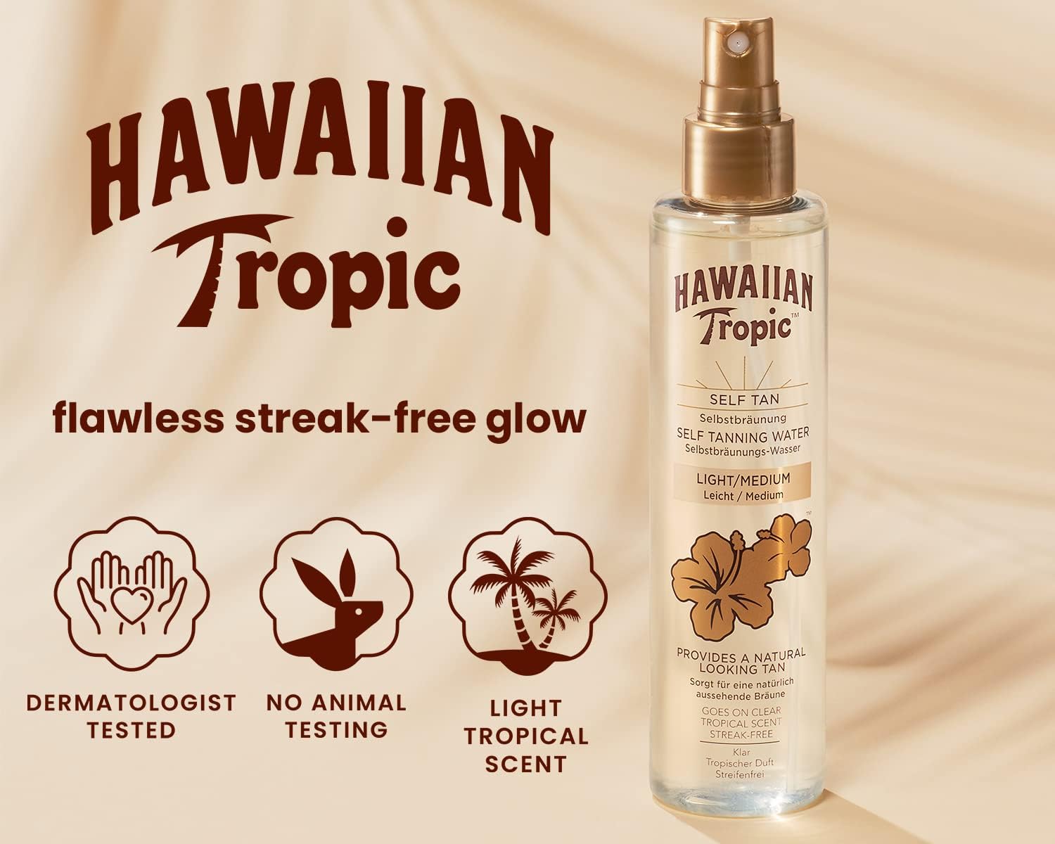 Hawaiian Tropic Self Tanning Water Light/Medium - Acqua Autoabbronzante - Jasmine Parfums- [ean]