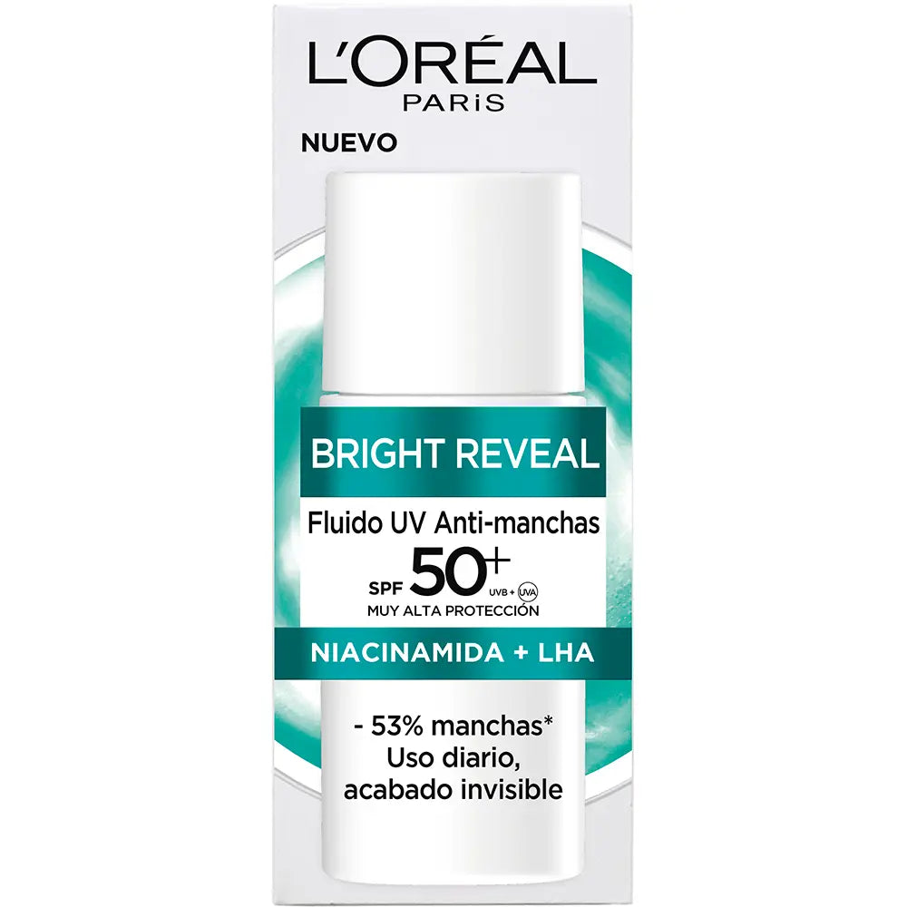 L'Oréal Bright Reveal Fluido UV Anti-Macchie SPF50+ Niacinamide + LHA - Jasmine Parfums- [ean]