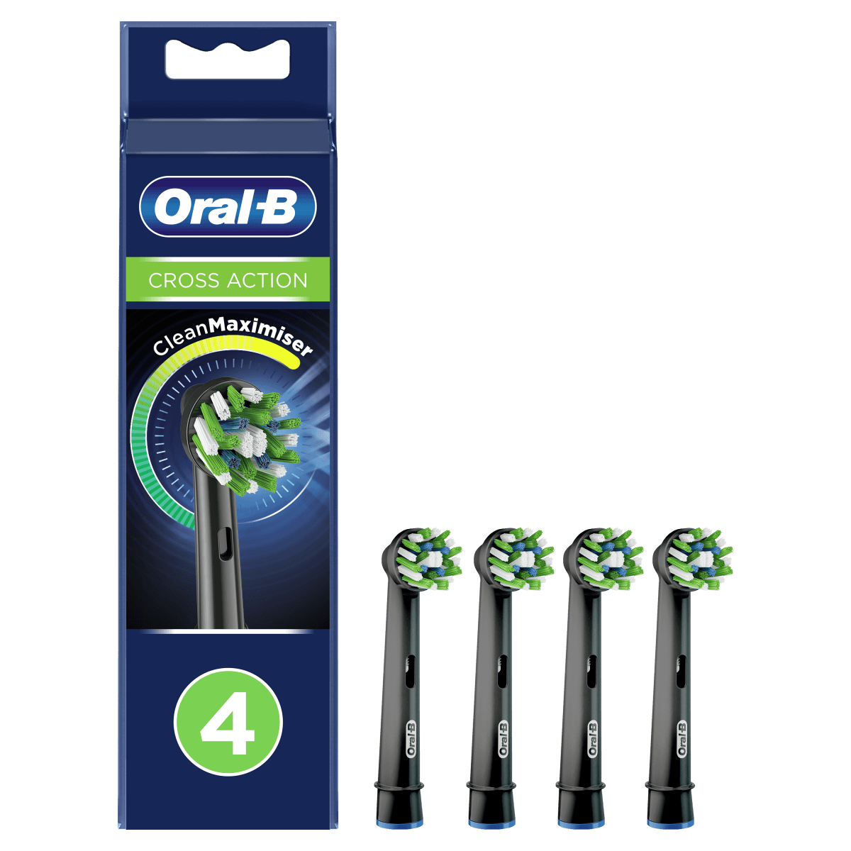 Oral-B Testine Cross Action Nere, Confezione da 4 Pezzi - Jasmine Parfums- [ean]