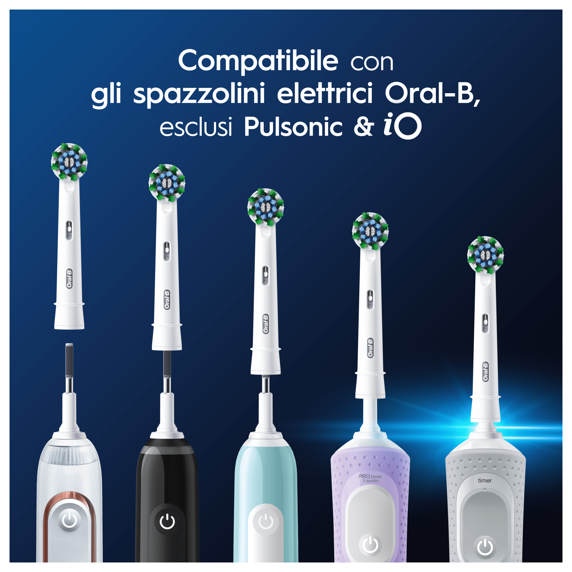 Oral-B Pro Cross Action Testine di Ricambio Bianche 4 - Jasmine Parfums- [ean]
