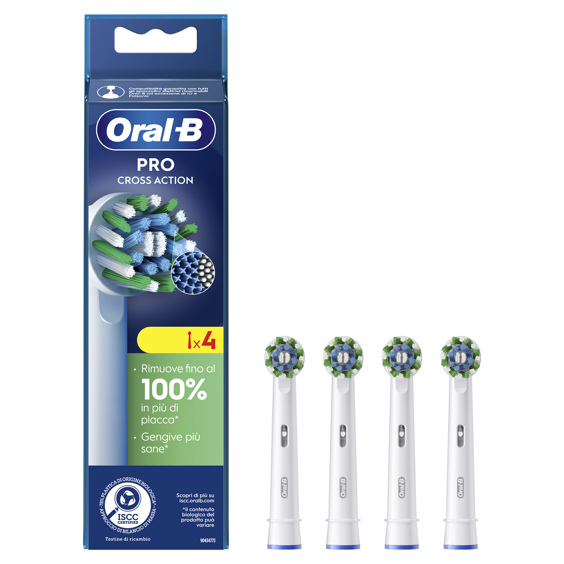 Oral-B Pro Cross Action Testine di Ricambio Bianche 4 - Jasmine Parfums- [ean]
